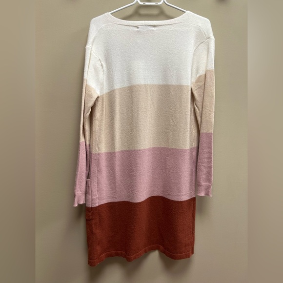 *SOLD* ECOWISH Womens Cardigan Color Block Striped Draped Kimono Cardigans - Picture 2 of 9